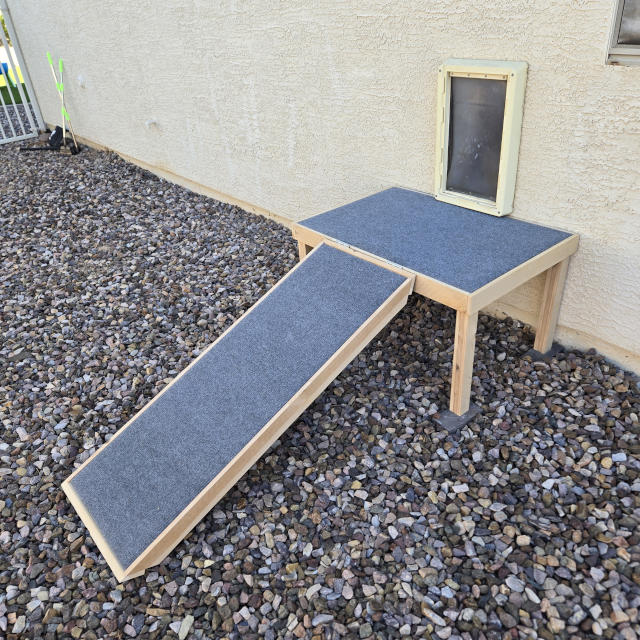 dog door and custom built ramp