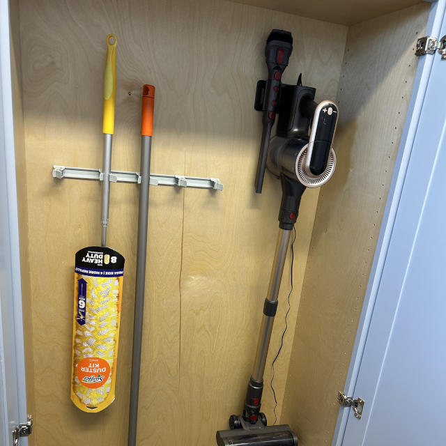 hanging appliances hung in a cabinet