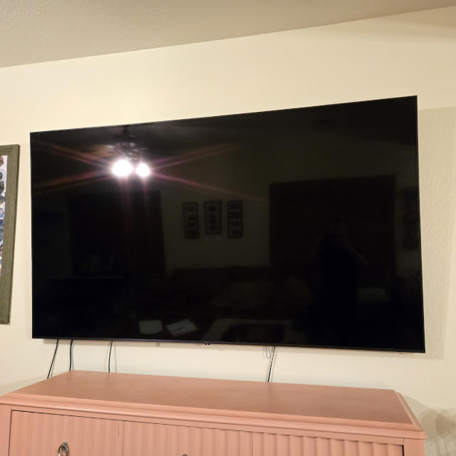 a hung television