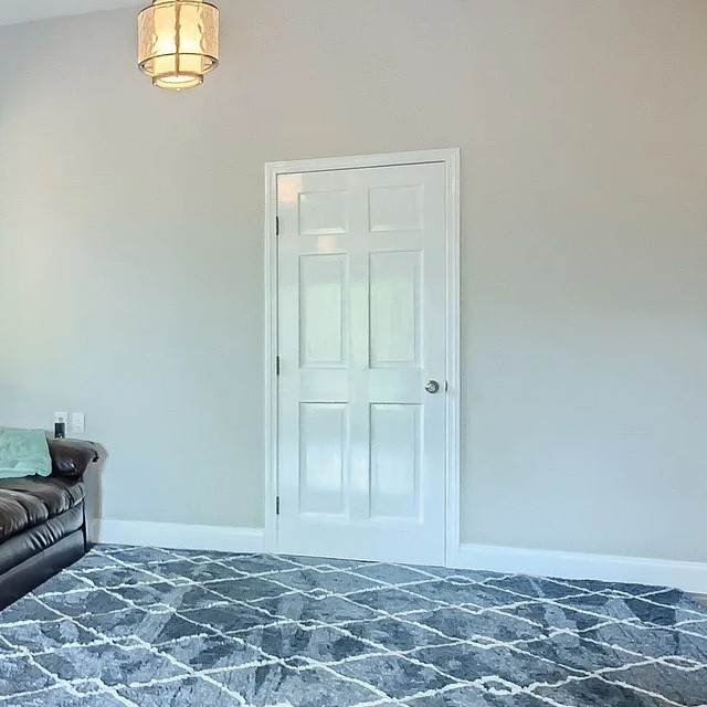 door with custom floor trim